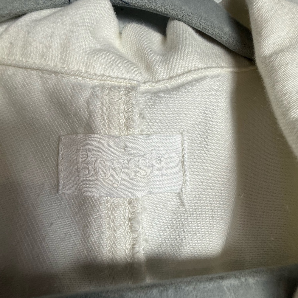 Boyish Cream Button-Up Belted Jumpsuit Size M. - Picture 7 of 14